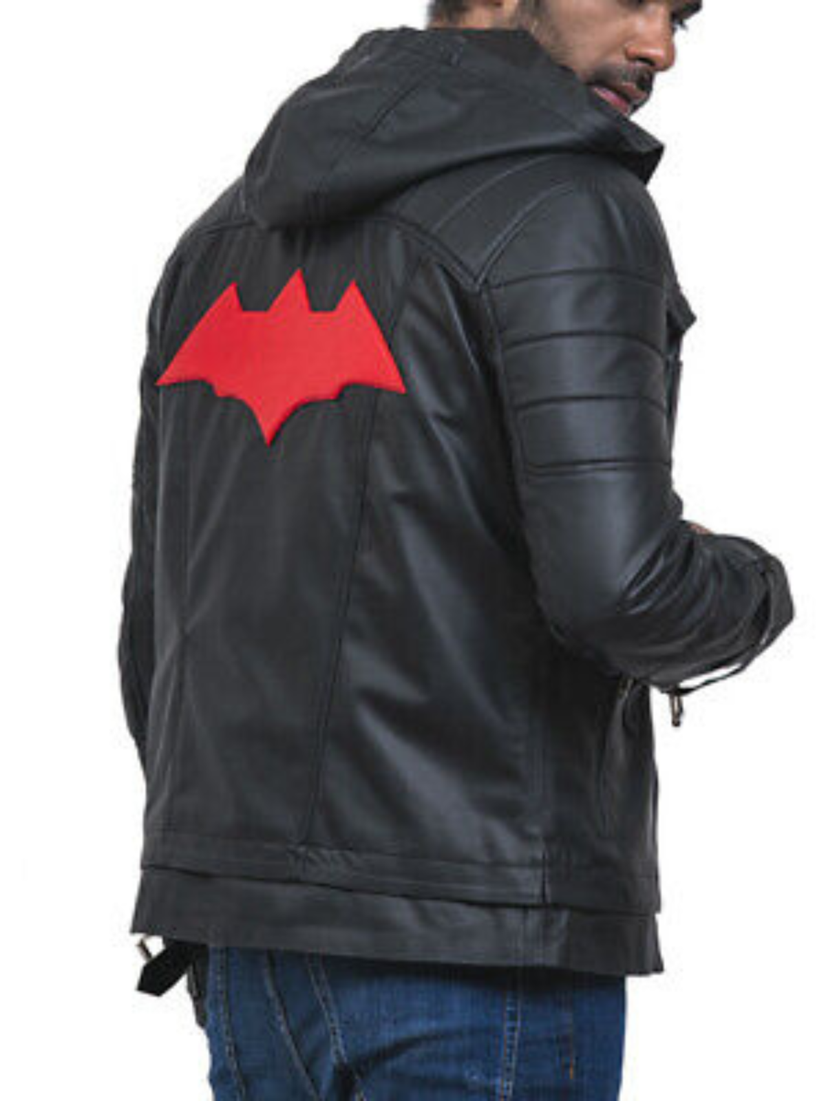 Buy Mens Arkham Knight Red Hood Leather Jacket