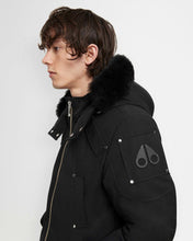 Load image into Gallery viewer, Mens Ballistic Bomber Shearling Fur Black Jacket For Men
