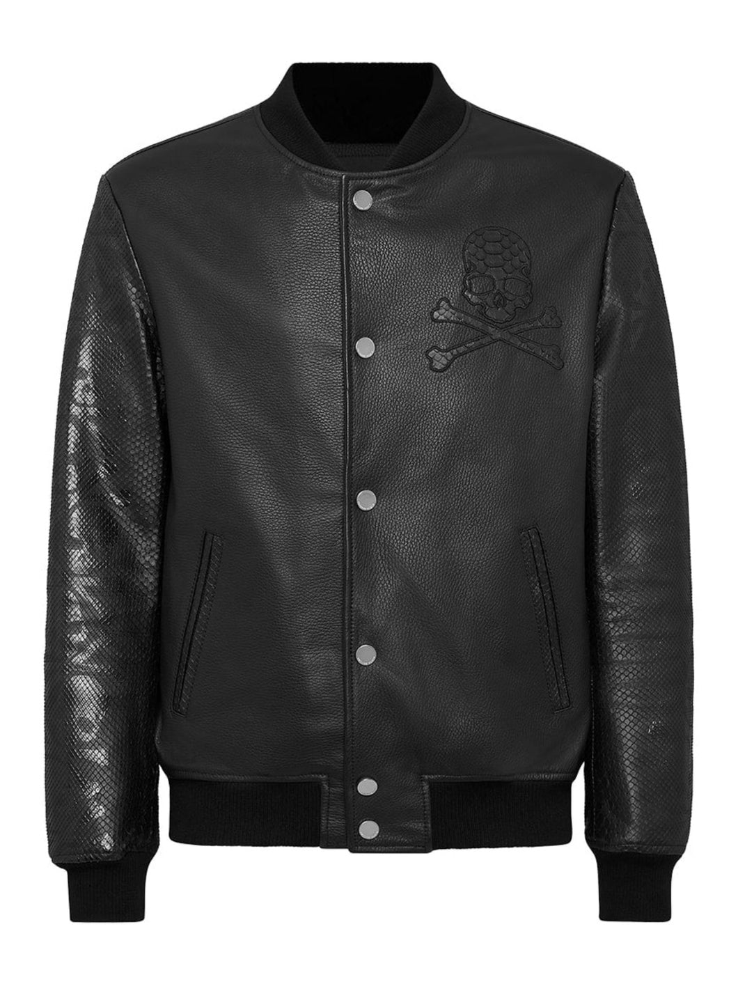 Leather Aviator Jacket - Luxury Black